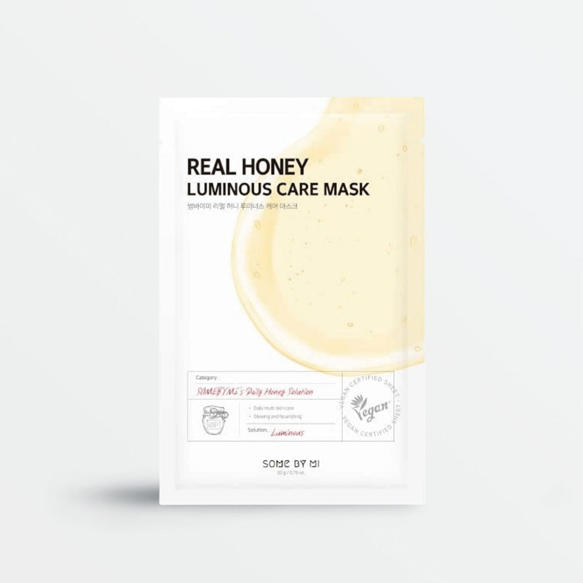 Masque en tissu Some By Mi Real Honey Luminous Care Mask, 1 pièce