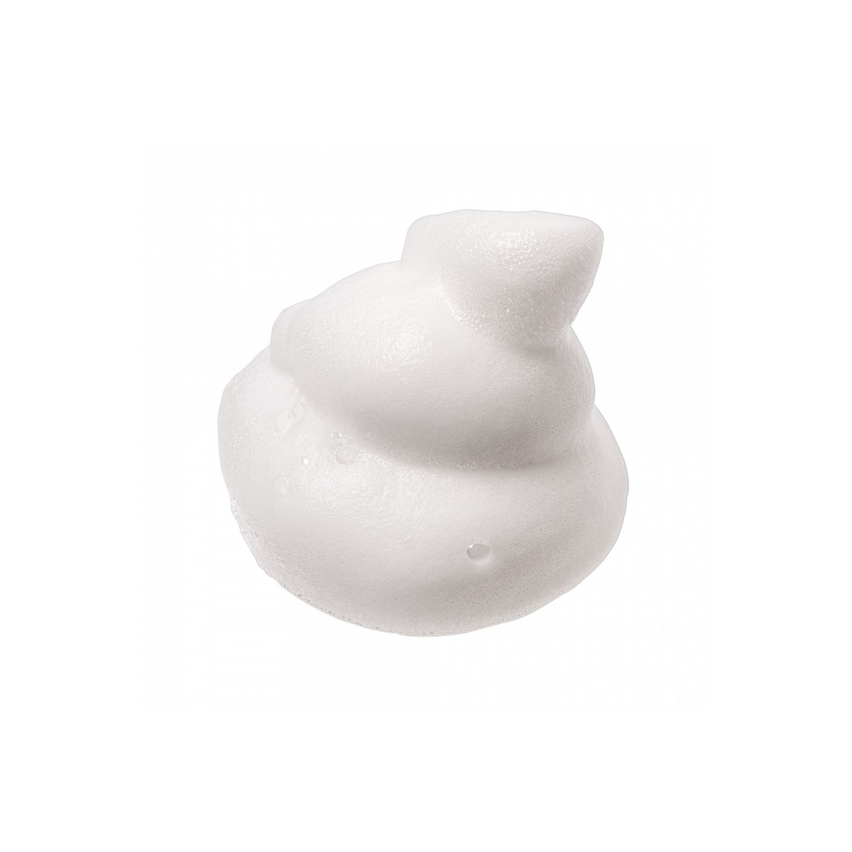 Noisette de mousse blanche dense sur fond clair