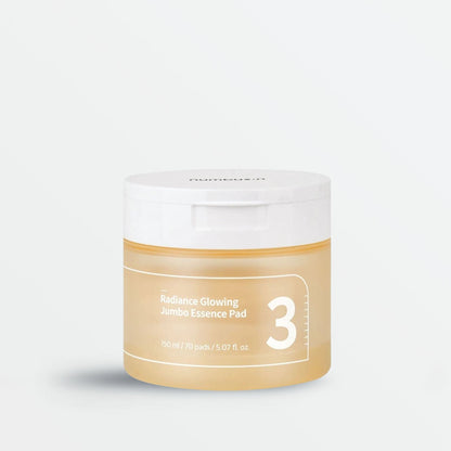 Disques toniques Numbuzin No.3 Radiance Glowing Jumbo Essence Pad, 70 pièces