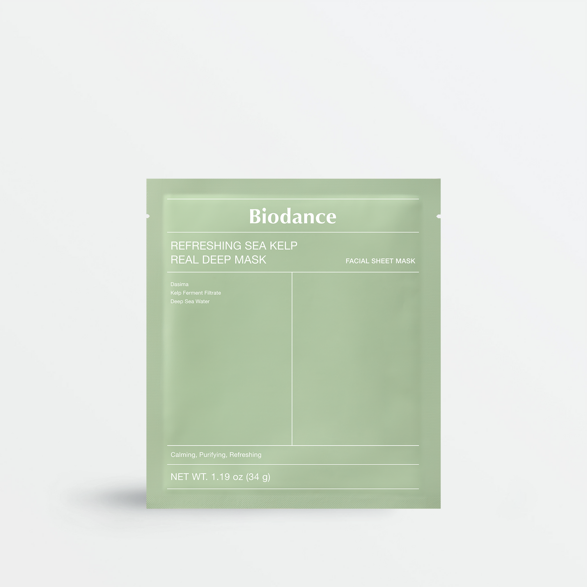 Masque hydrogel Biodance Refreshing Sea Kelp Real Deep Mask, 1 pièce