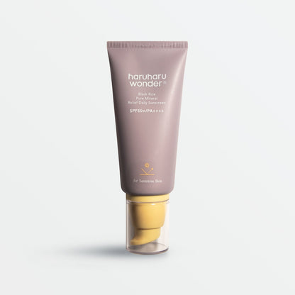 Protection solaire Haruharu Wonder Black Rice Pure Mineral Relief SPF50+ PA++++, 50 ml