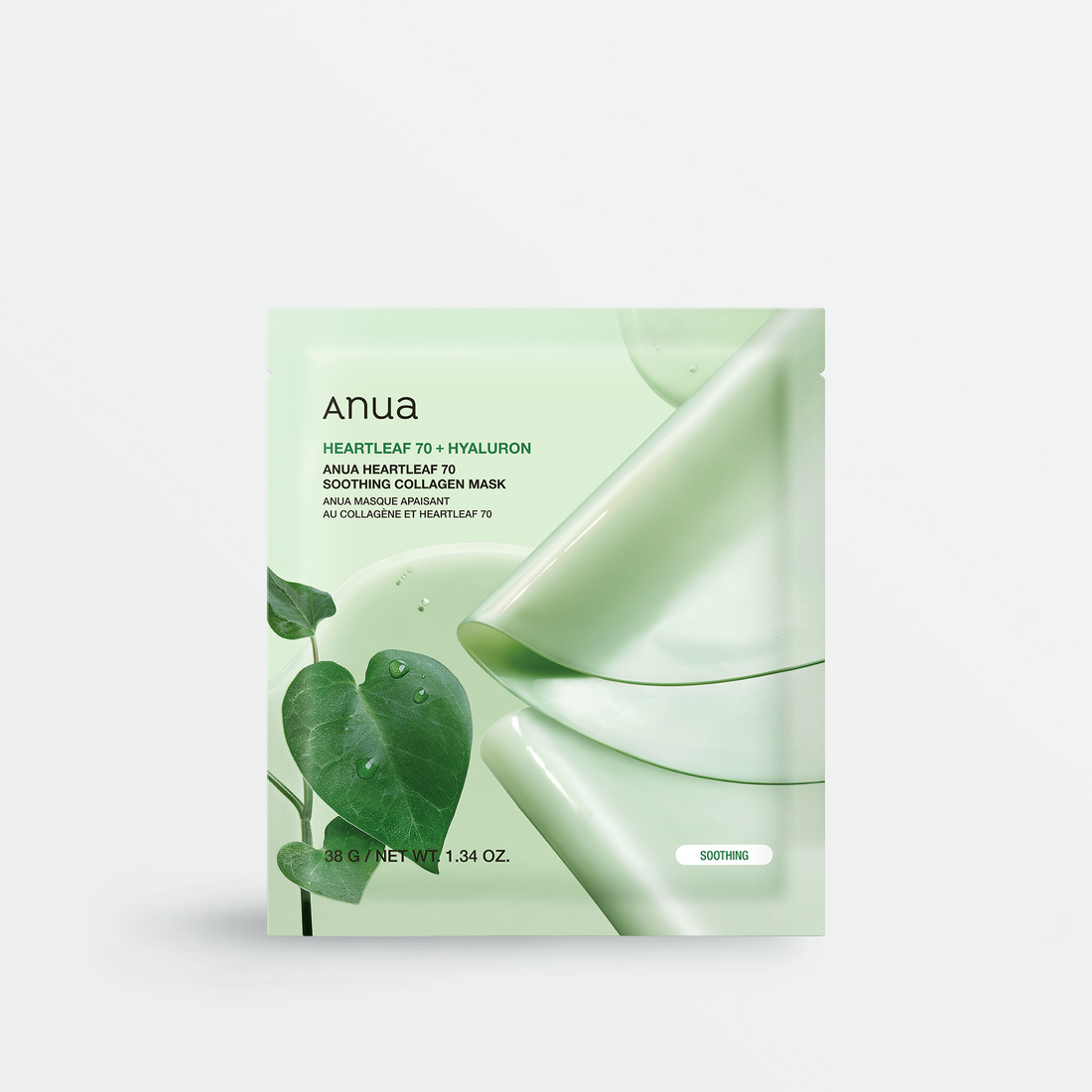 Masques hydrogel Anua Heartleaf 70 Soothing Collagen Mask, 4 pièces