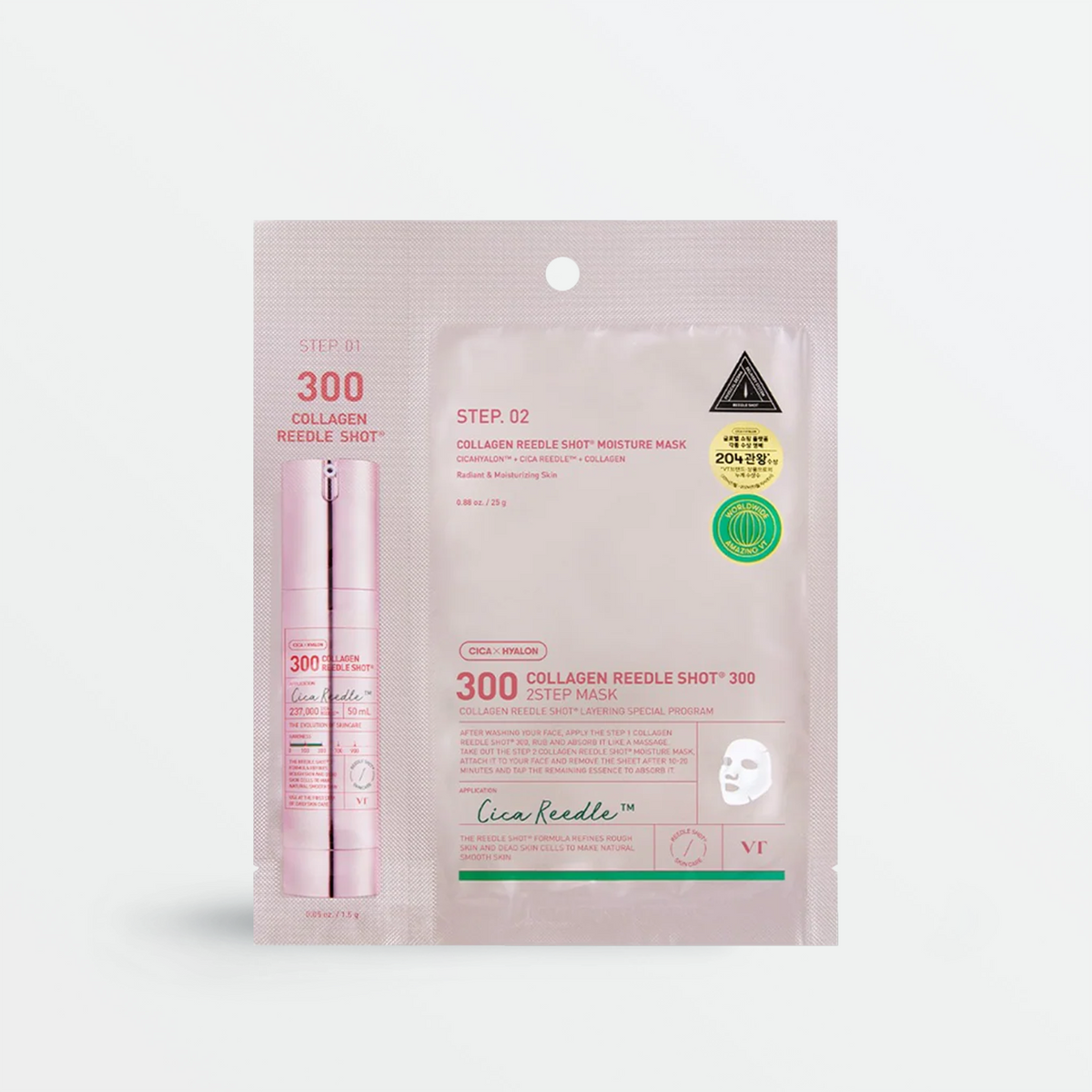 Masque en deux étapes VT Cosmetics Collagen Reedle Shot 300