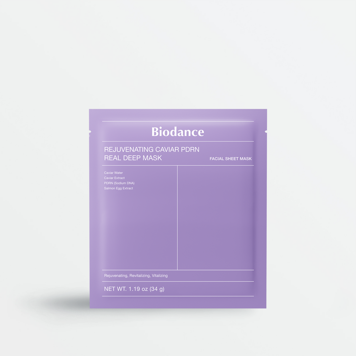 Masques hydrogel Biodance Rejuvenating Caviar PDRN Real Deep Mask, 4 pièces