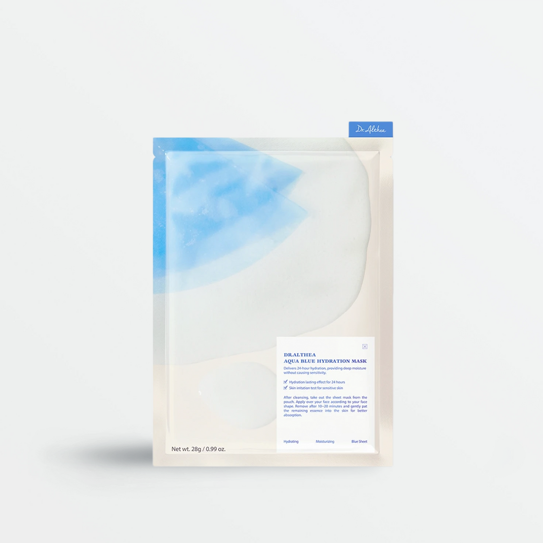 Masques Dr Althea Aqua Blue Hydration Mask, 4 pièces