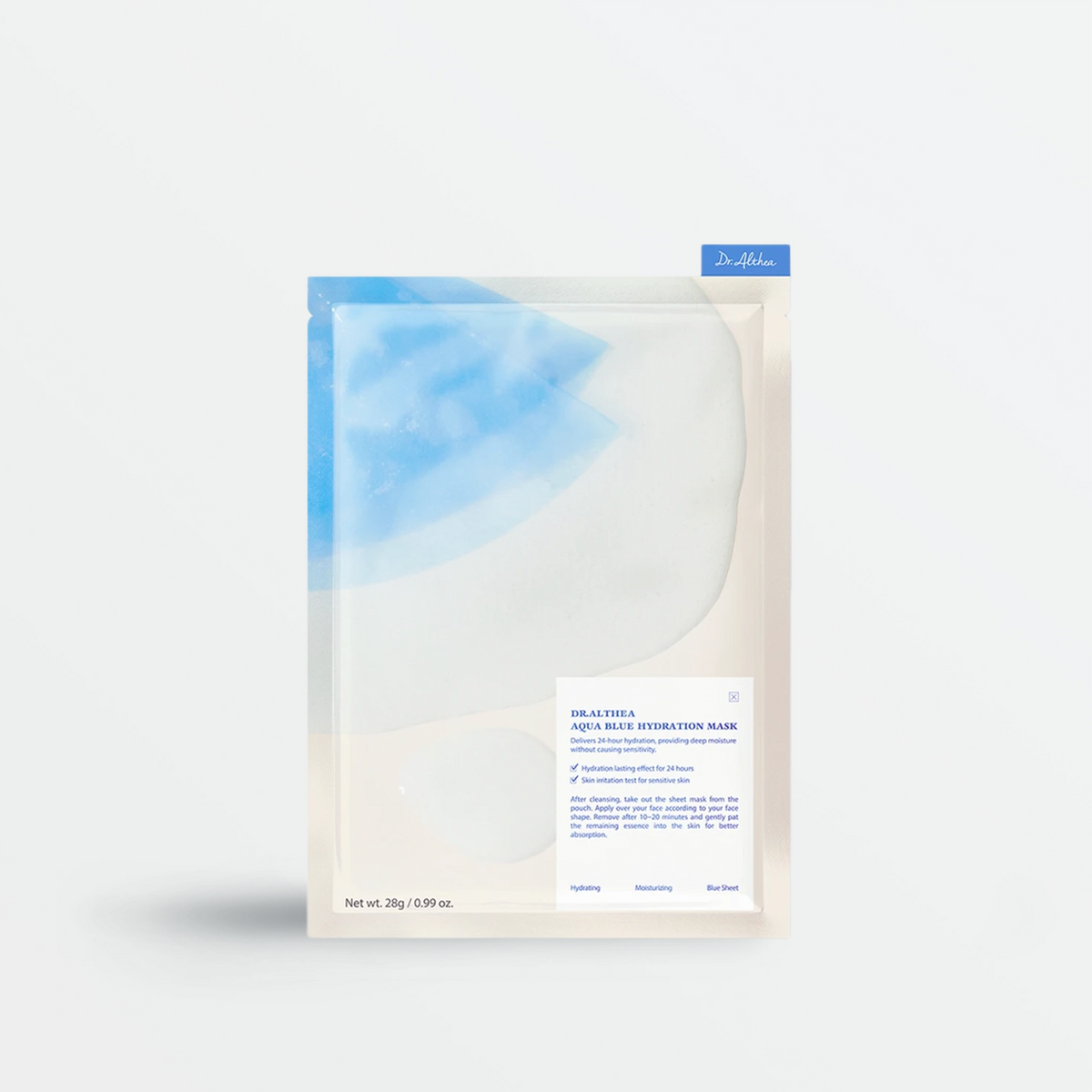 Masques Dr Althea Aqua Blue Hydration Mask, 4 pièces