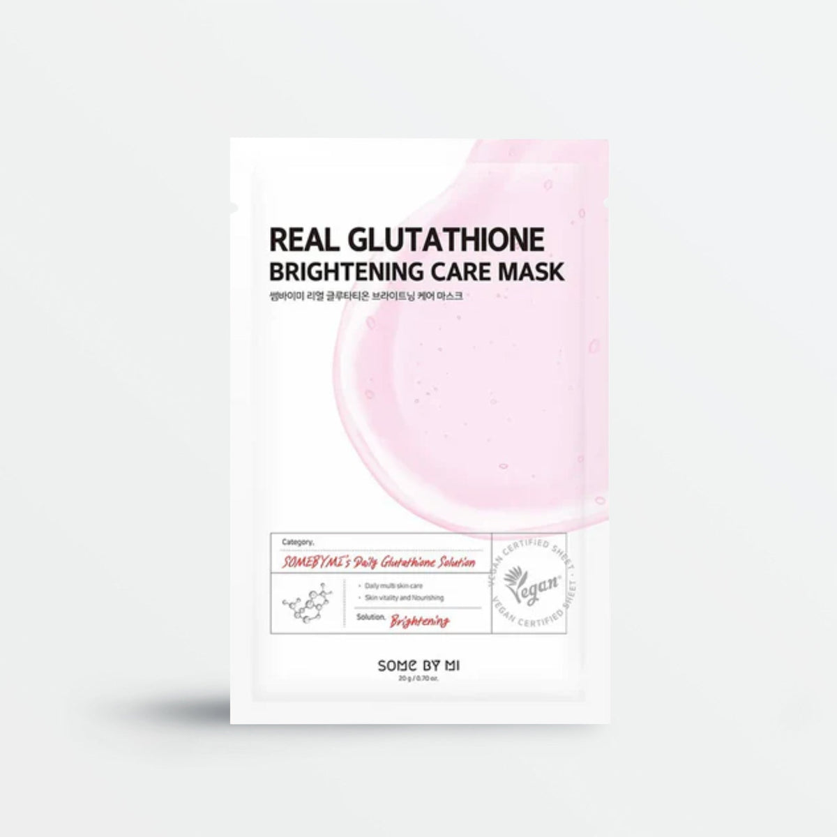 Masque en tissu Some By Mi Real Glutathione Brightening Care Mask, 1 pièce