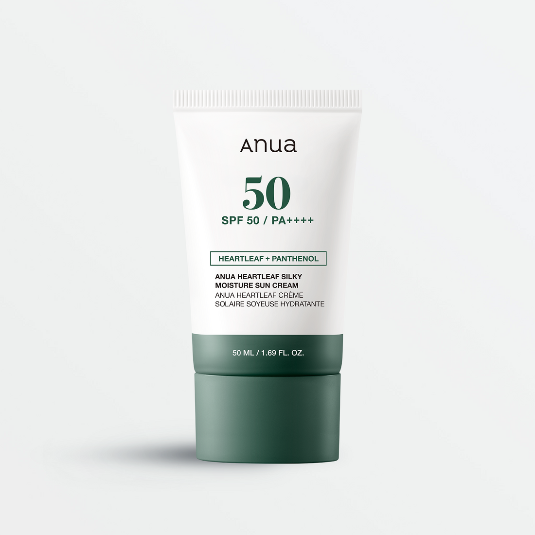 Protection solaire Anua Heartleaf Silky Moisture Sun Cream SPF50+ PA++++, 50 ml