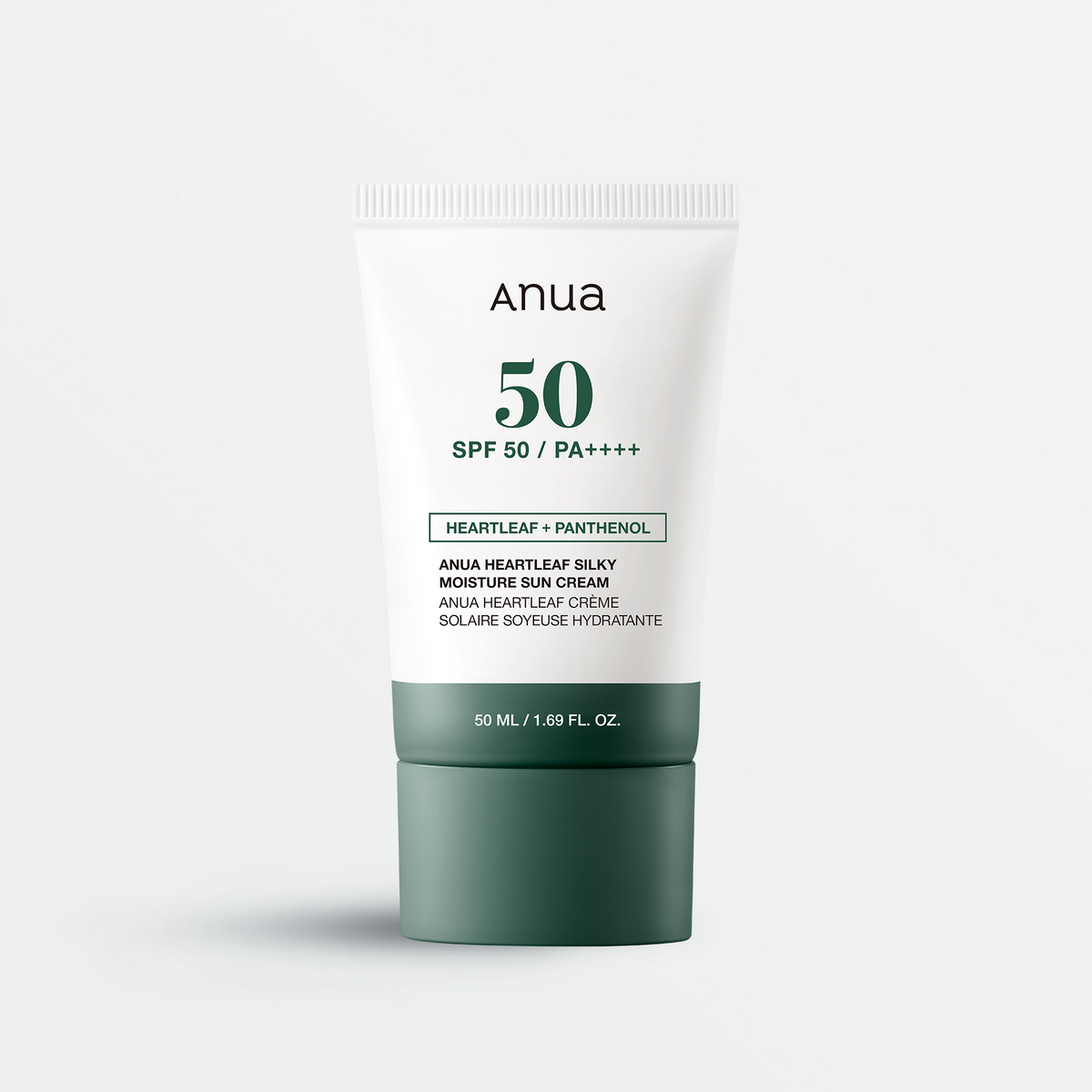 Protection solaire Anua Heartleaf Silky Moisture Sun Cream SPF50+ PA++++, 50 ml