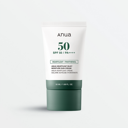 Protection solaire Anua Heartleaf Silky Moisture Sun Cream SPF50+ PA++++, 50 ml