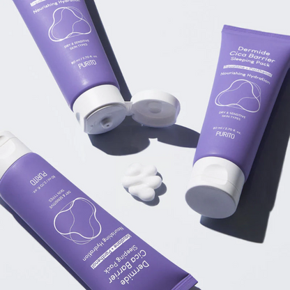 Tubes violets de masque de nuit autour d&