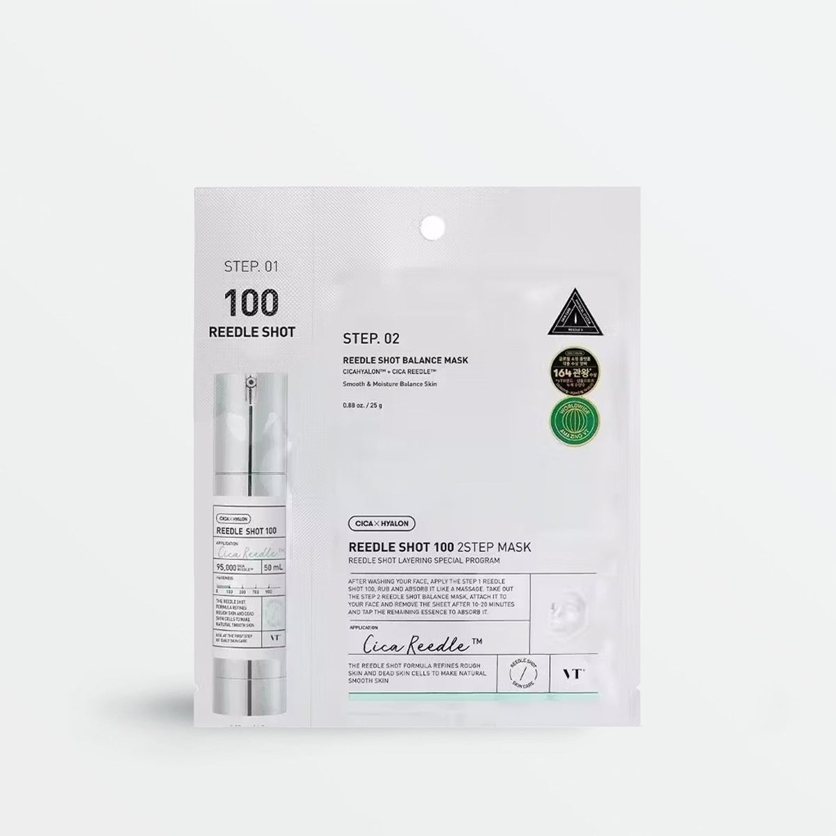 Masque en deux étapes VT Cosmetics Reedle Shot 100, 1 pièce
