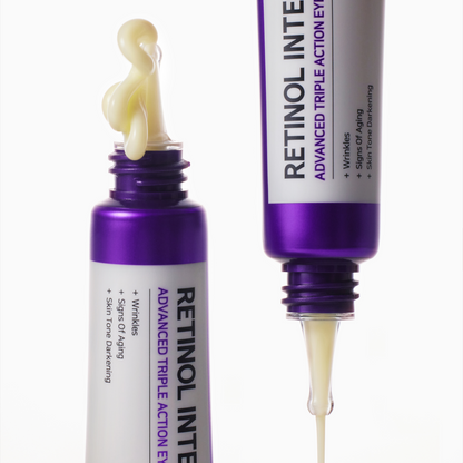 Crème jaune pâle à la sortie des embouts de tubes violets