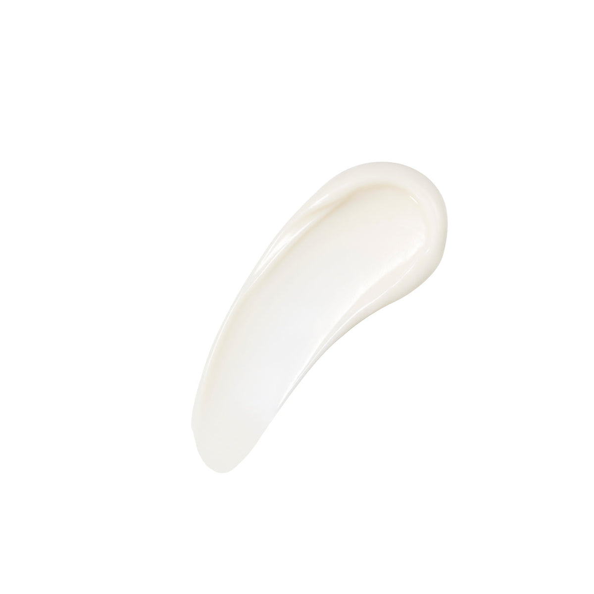 Trace de crème blanche à la texture lisse