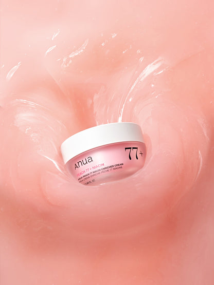 Pot rose de crème dans une texture de gel rosé