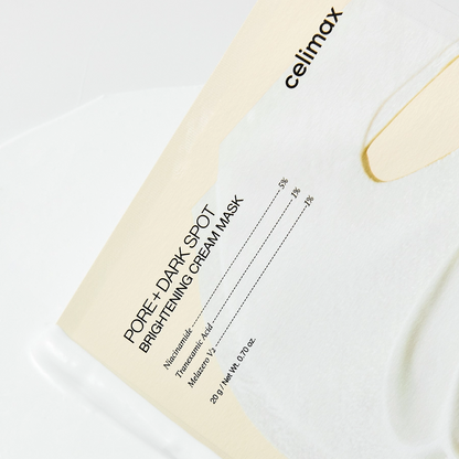 Étiquette indiquant niacinamide 5 %, acide tranexamique 1 % et Melazero V2 2 %